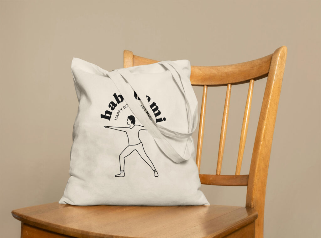 Stofftasche mit Logo für Habohami - Yoga für Senioren 60+