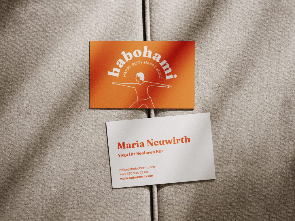 Visitenkarte für Habohami - Yoga für Senioren 60+