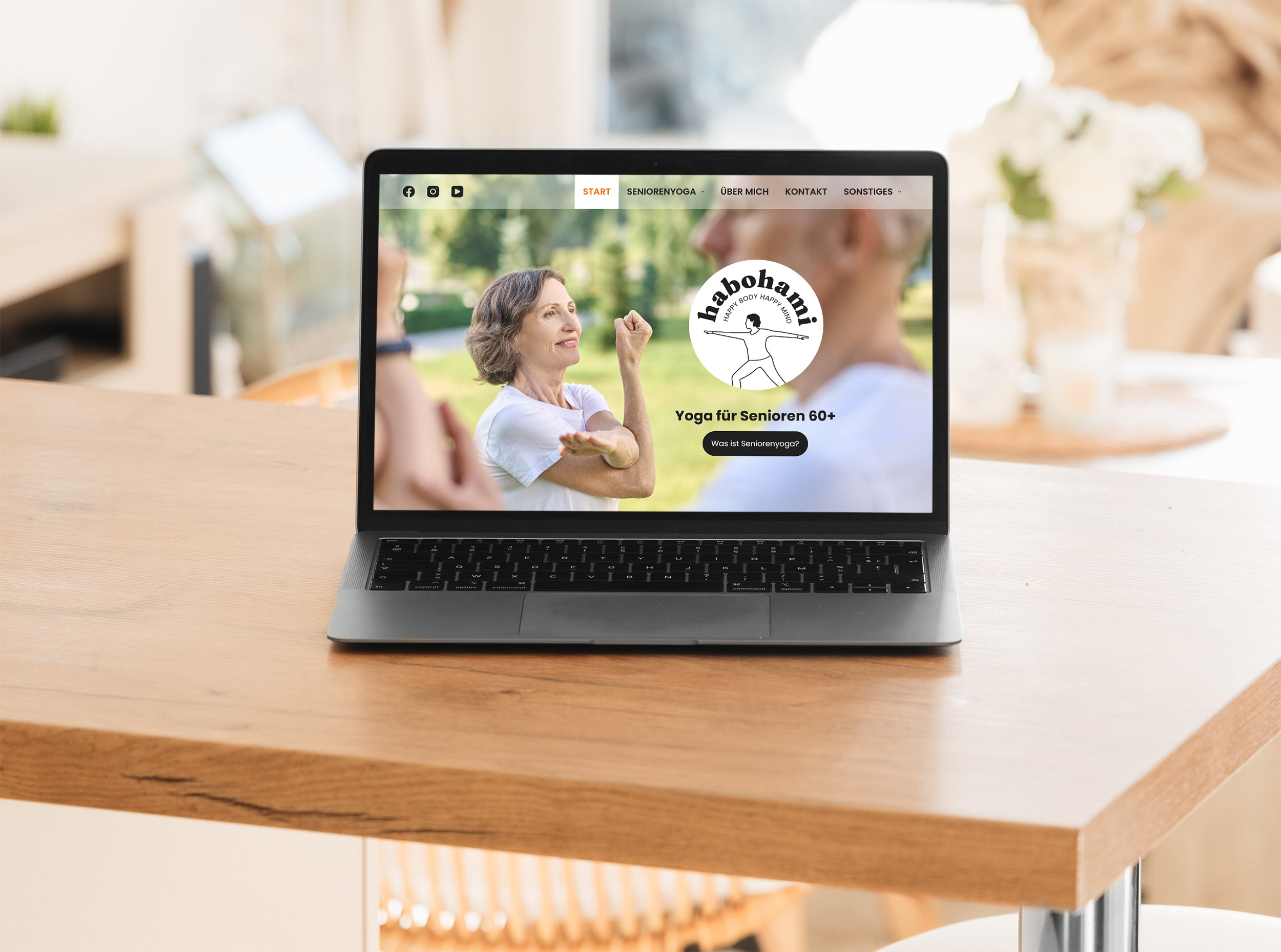 Website für Habohami - Yoga für Senioren