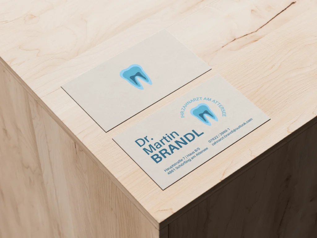Visitenkarte für Zahnarzt Dr. Martin Brandl